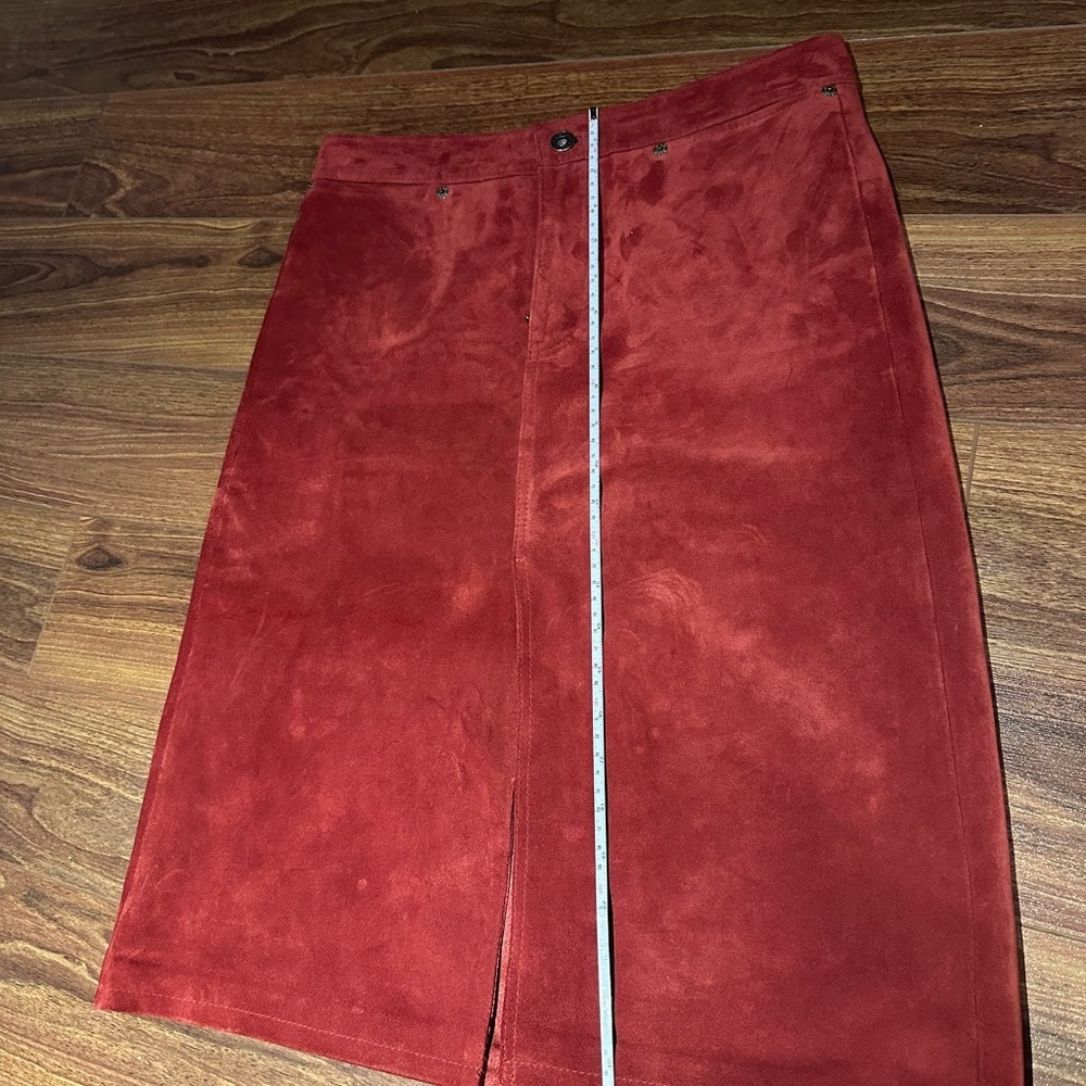 GAP Rich Red A-Line Suede Skirt - Picture 11 of 11